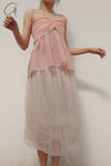 SWAYING/KNIT Bow Tube Top SW22SST02 Light Pink PS47